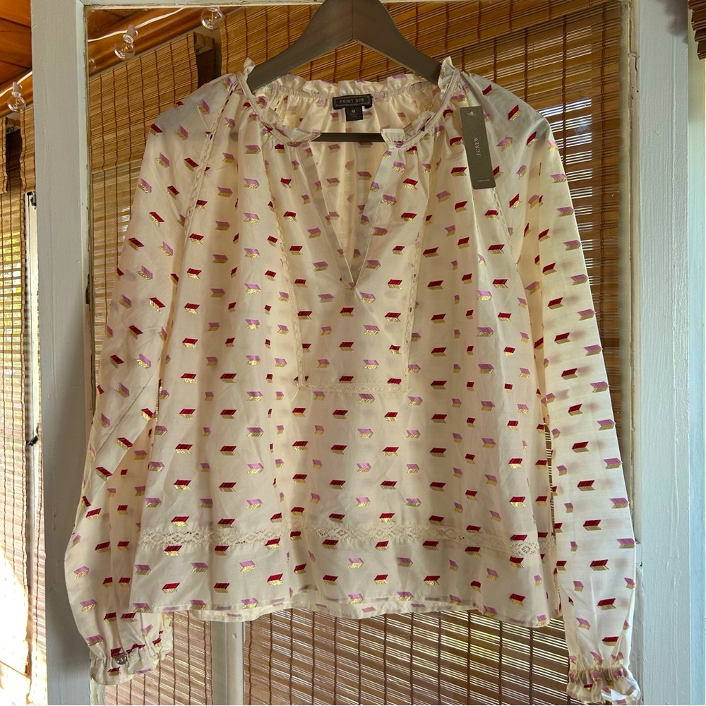 Point Sur J.Crew blouse long sleeve Medium with tags